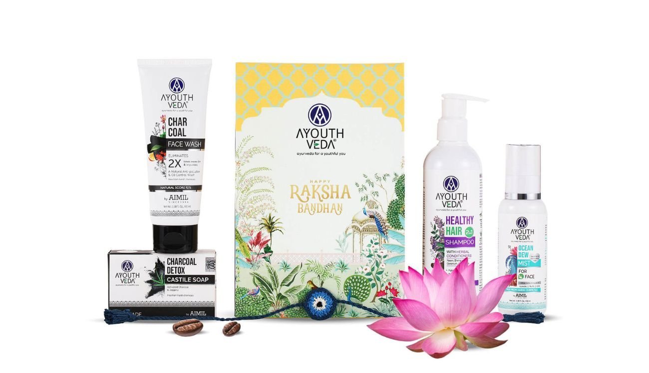 Thoughtful personal-care gift hamper by Ayouthveda for an everlasting bond of love and care, this Raksha Bandhan